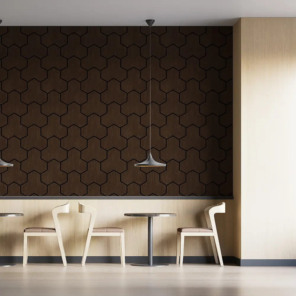 MDF 3D Wood Acoustic Panels Polyester Fiber Wall Panels with Acoustic Properties 1