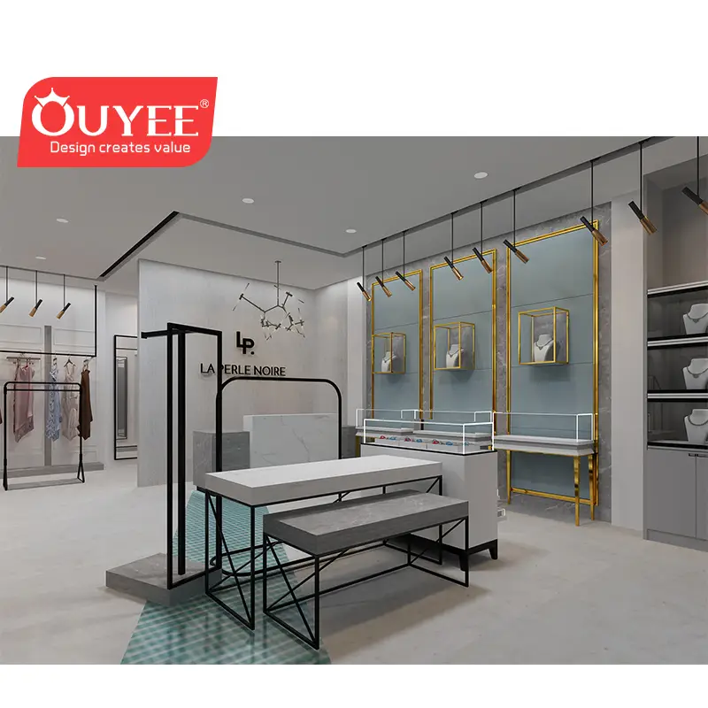 Ladeneinrichtungsschrank und Präsentationsständer für Damenboutiquen 1