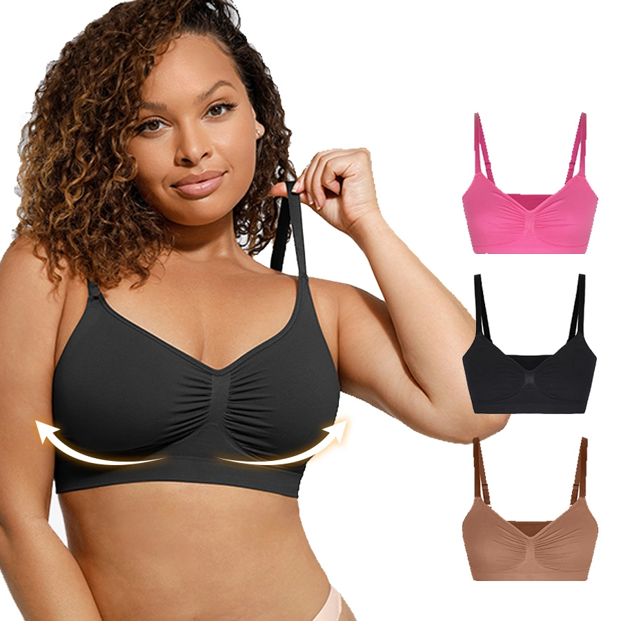 Sutiã esportivo plus size para academia, respirável, sem costura, para ioga, com efeito push-up. 1