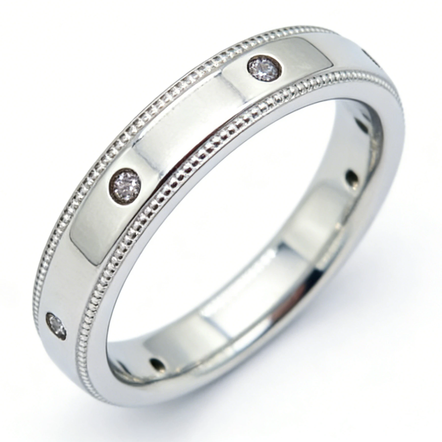 Gioielli in oro massiccio 18k, fasce minimaliste, bordo Milgrain, anelli di nozze unisex personalizzati per fidanzamento e anniversario 1