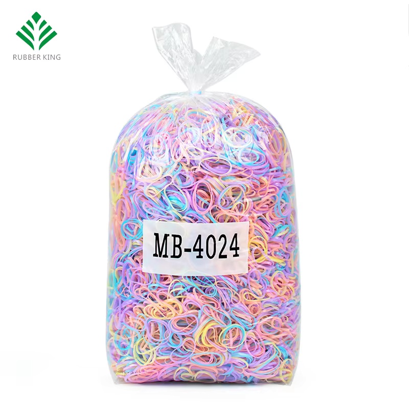 Colorful TPU Rubber Hair Bands for Kids, Gentle Ponytail Ties – Wholesale 6