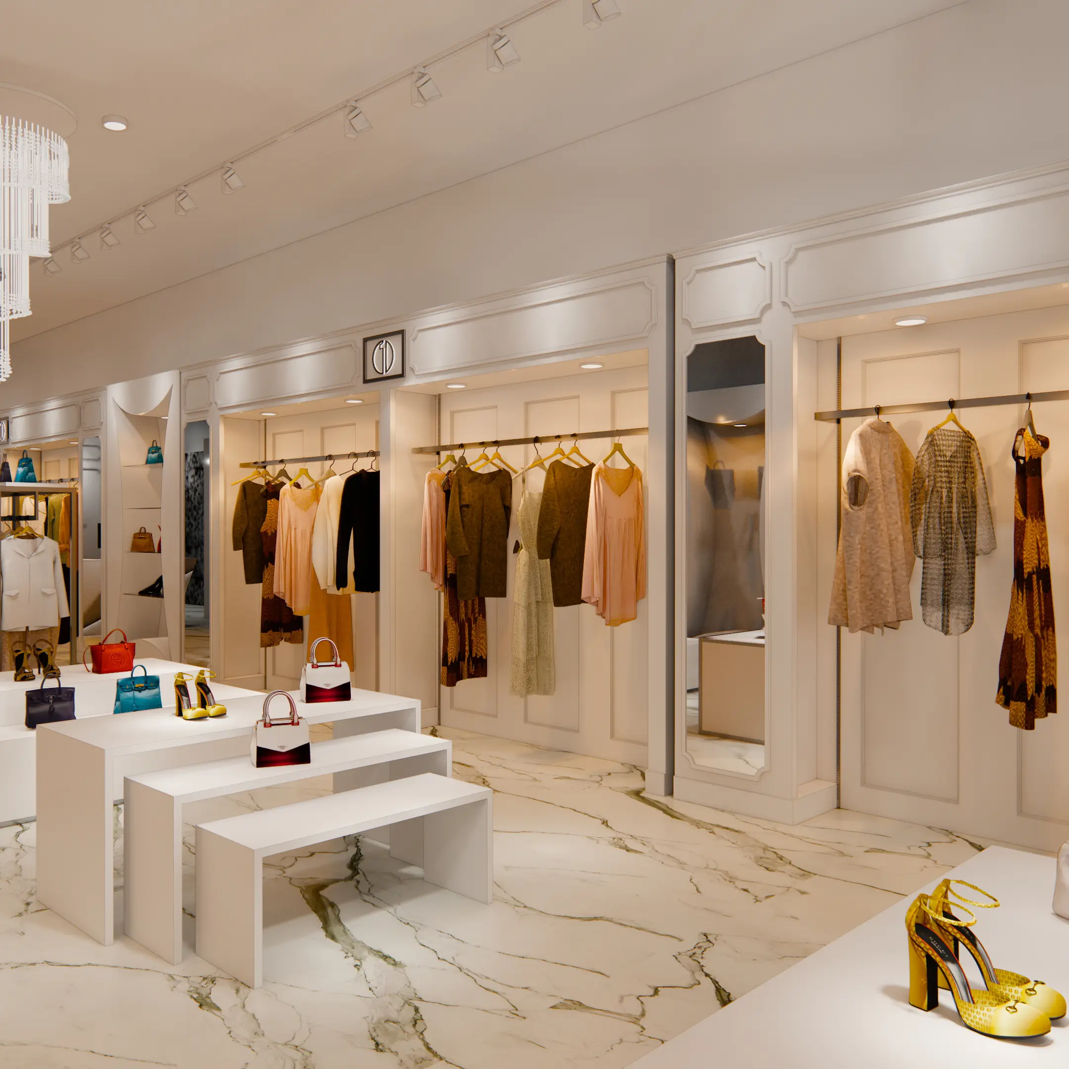 Baby & Kids Clothing Shop Furniture Showroom Display w/ Clothing Rack 1