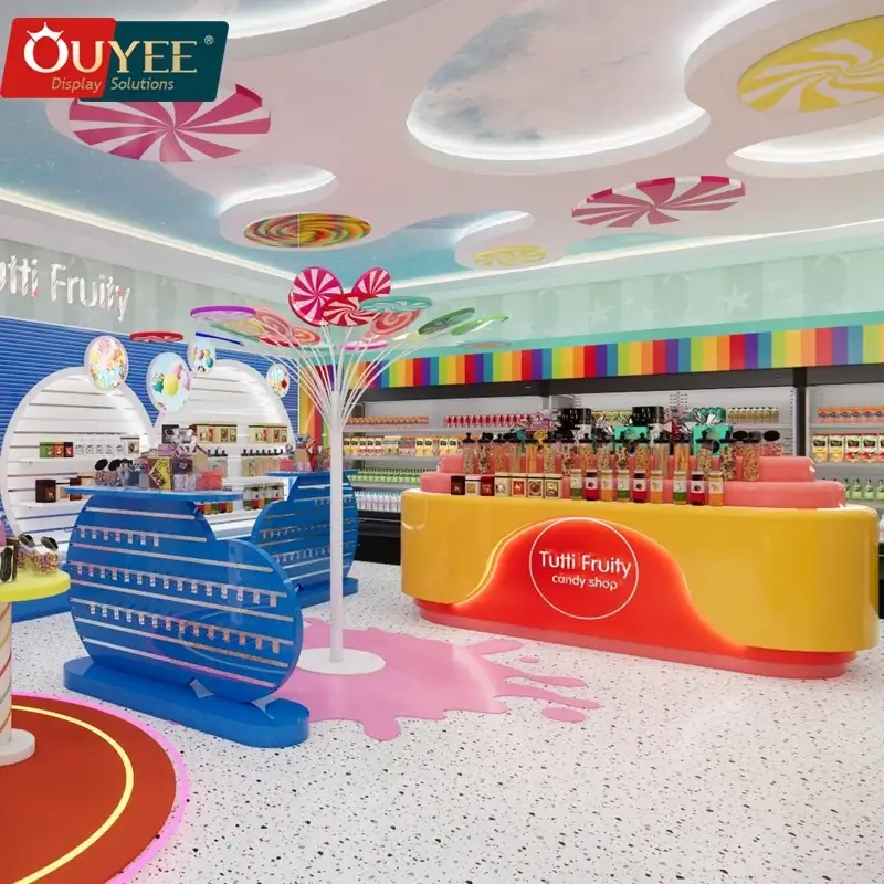 Maßgefertigte Thekenvitrinen, Kioske in Einkaufszentren und Süßigkeiten-/Dessertwagen 1