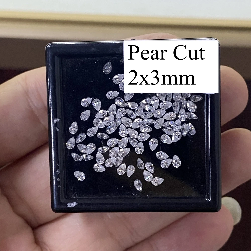 Provence Loose Diamond 2*3mm 3*4mm 4*6mm Pear Excellent Cut Lab Grown Diamonds Def-vs Wholesale 1