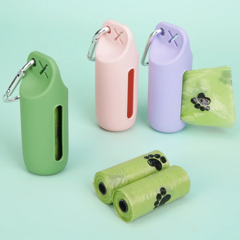 Fabrikgroßhandel mit individuellem Logo für Hunde, wasserdichter Silikon-Kotbeutelspender, Haustierkotbeutelhalter-Xinchen 1