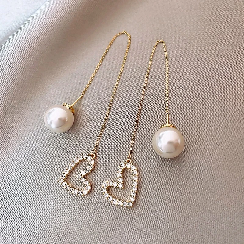 Pendientes de oro macizo de 10k, 14k y 18k de Provence Jewelry con perla de moissanita melee, regalo de fiesta, estilo festivo. 1