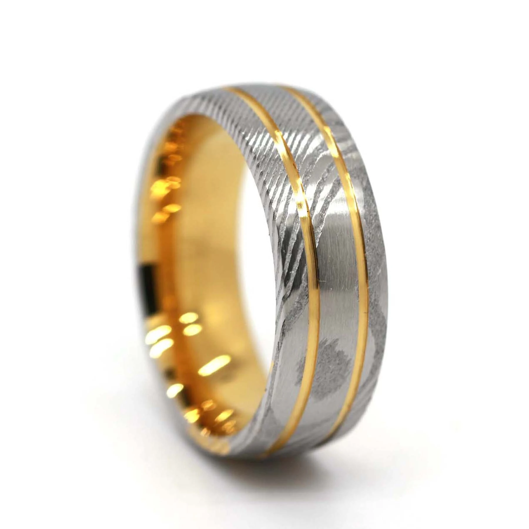 Custom Damascus Steel Rings Men Wedding Band For Male Jewelry 1
