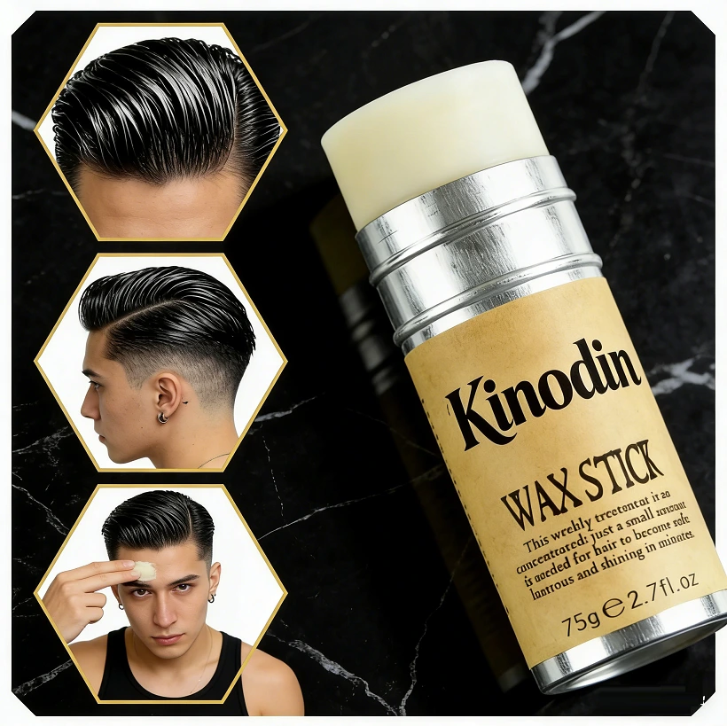 Высококачественный органический воск для волос Kinodin в форме стика для укладки и фиксации ломких волос. 1