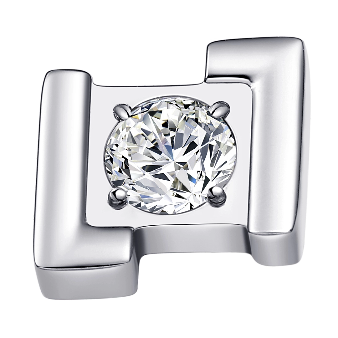 Eternal Metal Astm F136 Titanium Internally Threaded Top With Zircon Flat Lobe Labret Piercing Jewelry1 1