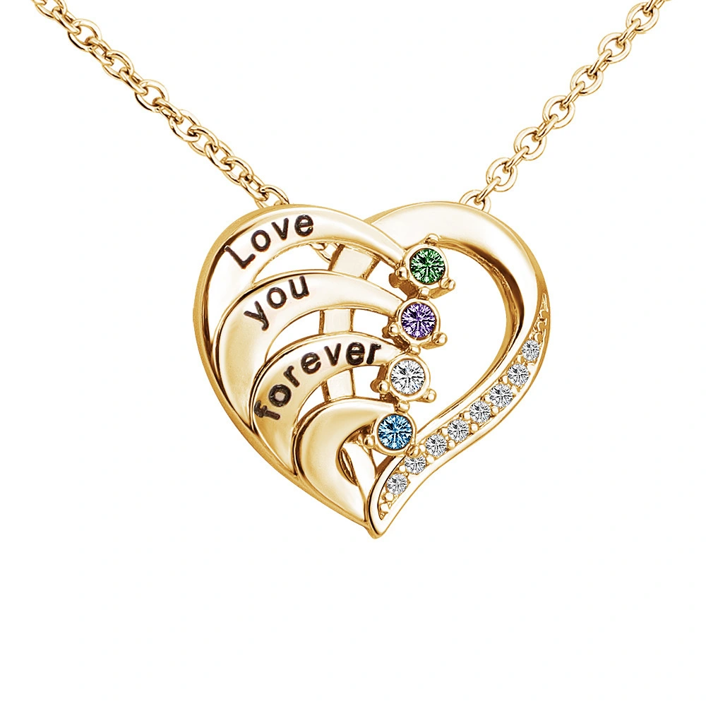 New Copper Material Twelve Birthstone Diy Necklace With Micro Diamond Hollow Collar Chain 1