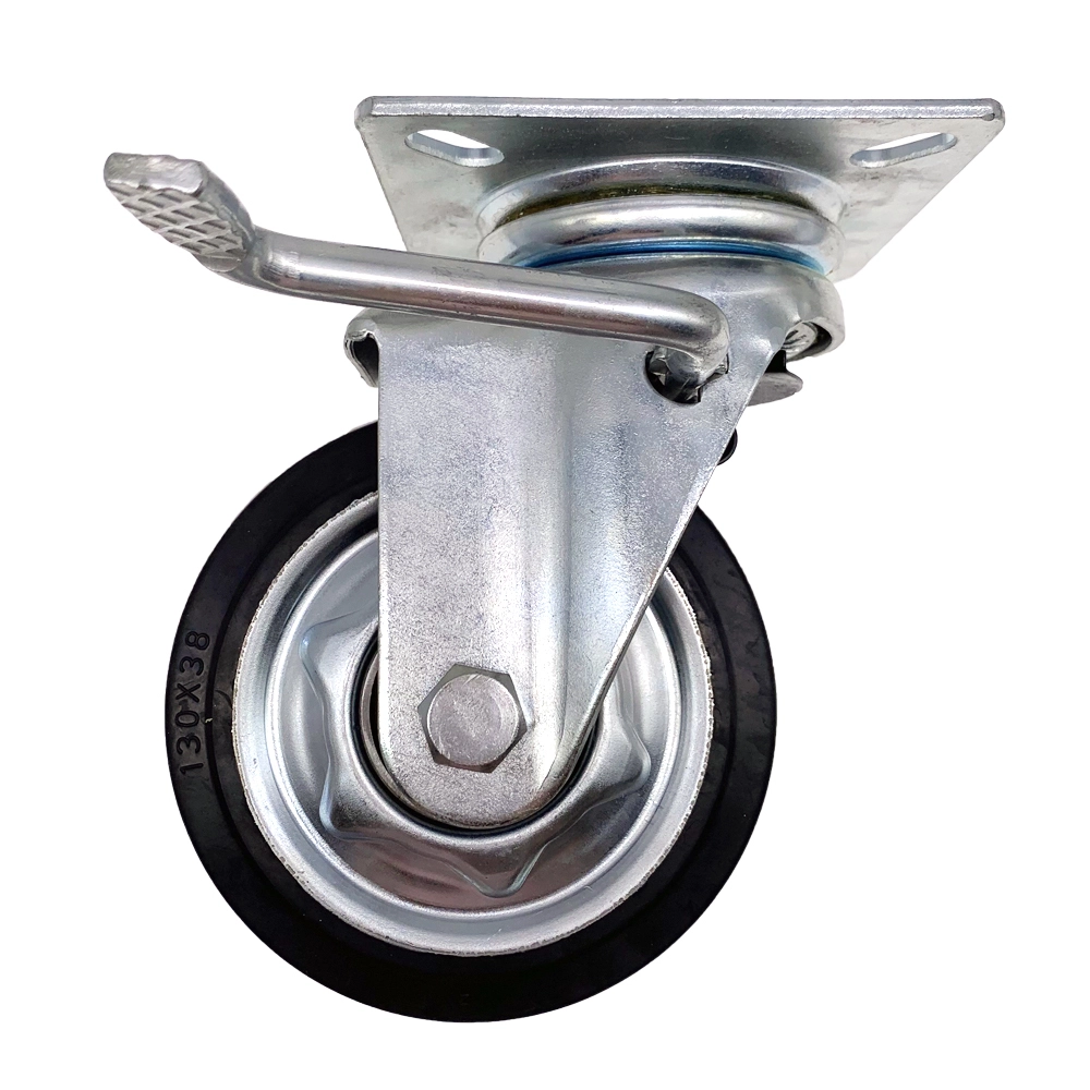 100mm Japanese Heavy Duty Caster Swivel Plate Double Ball Bearing Hight Load Capacity 4 Inch Rubber Caster Wheels 1