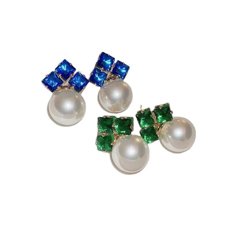 S9225 Zircon Pearl Earrings Light Luxury Fashionable And High End Wholesale Of Women's Wedding Jewelry 1