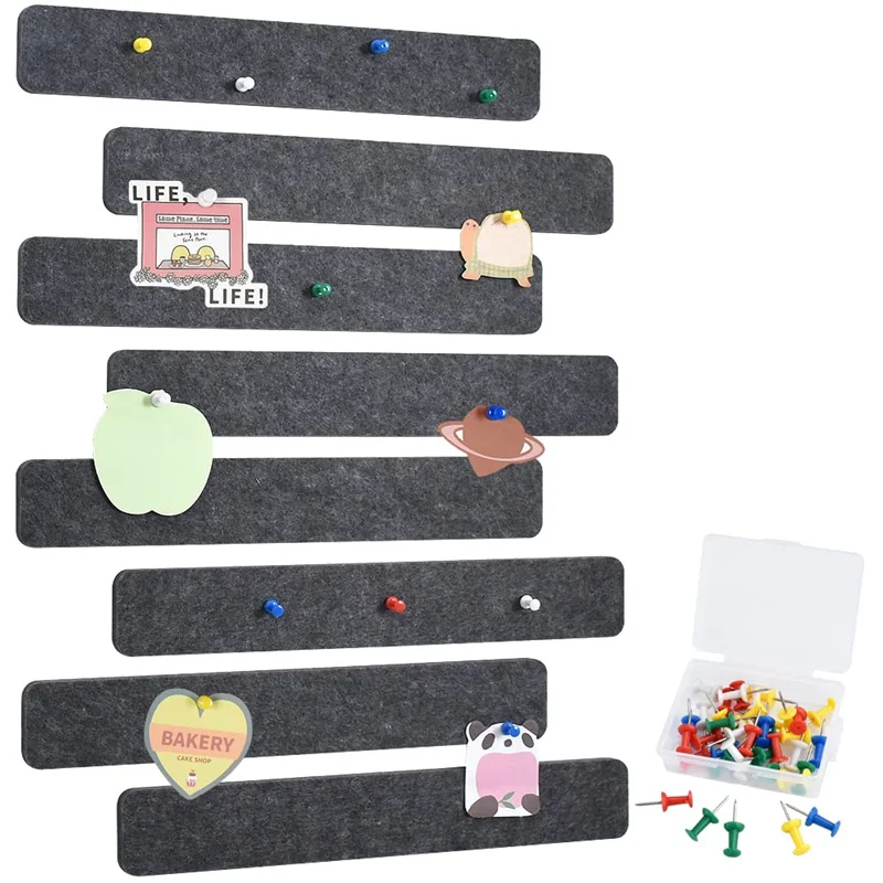 Felt Pin Boards Tile Bulletin Boards Sticker Wall Self-adhesive Cork ...
