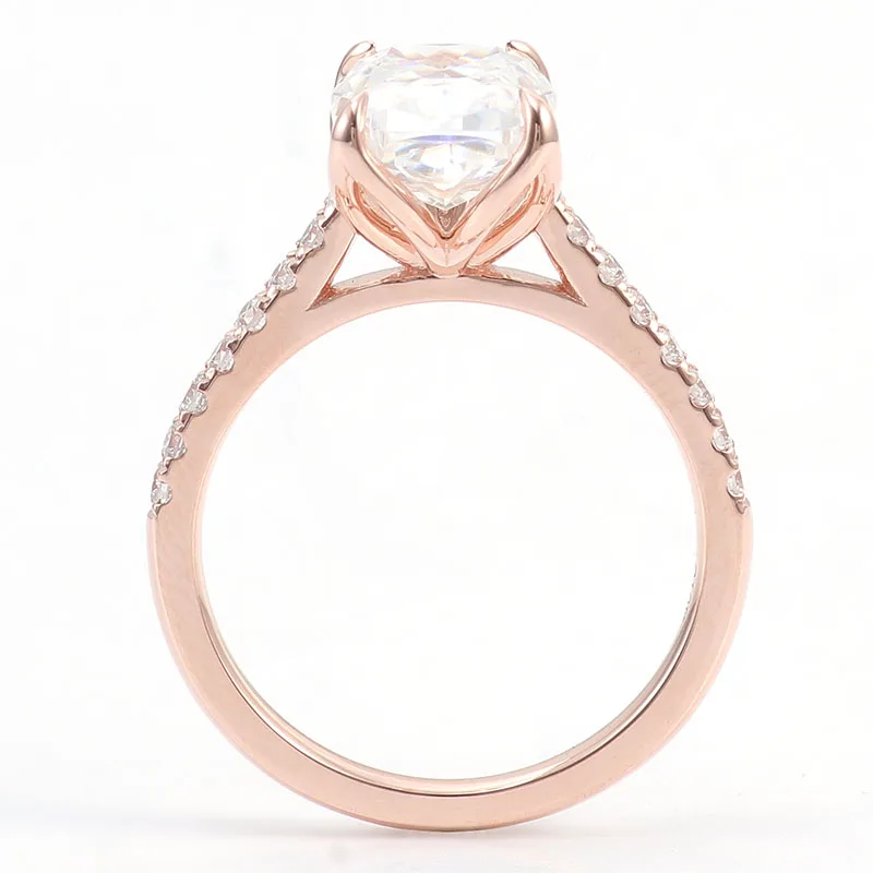 D Vvs Ring 18k Gold Wedding Ring Custom 2ct Cushion Brilliant Cut <000000> Ice Cut Engagement Moissanite Diamond Fine Jewelry Rings 9