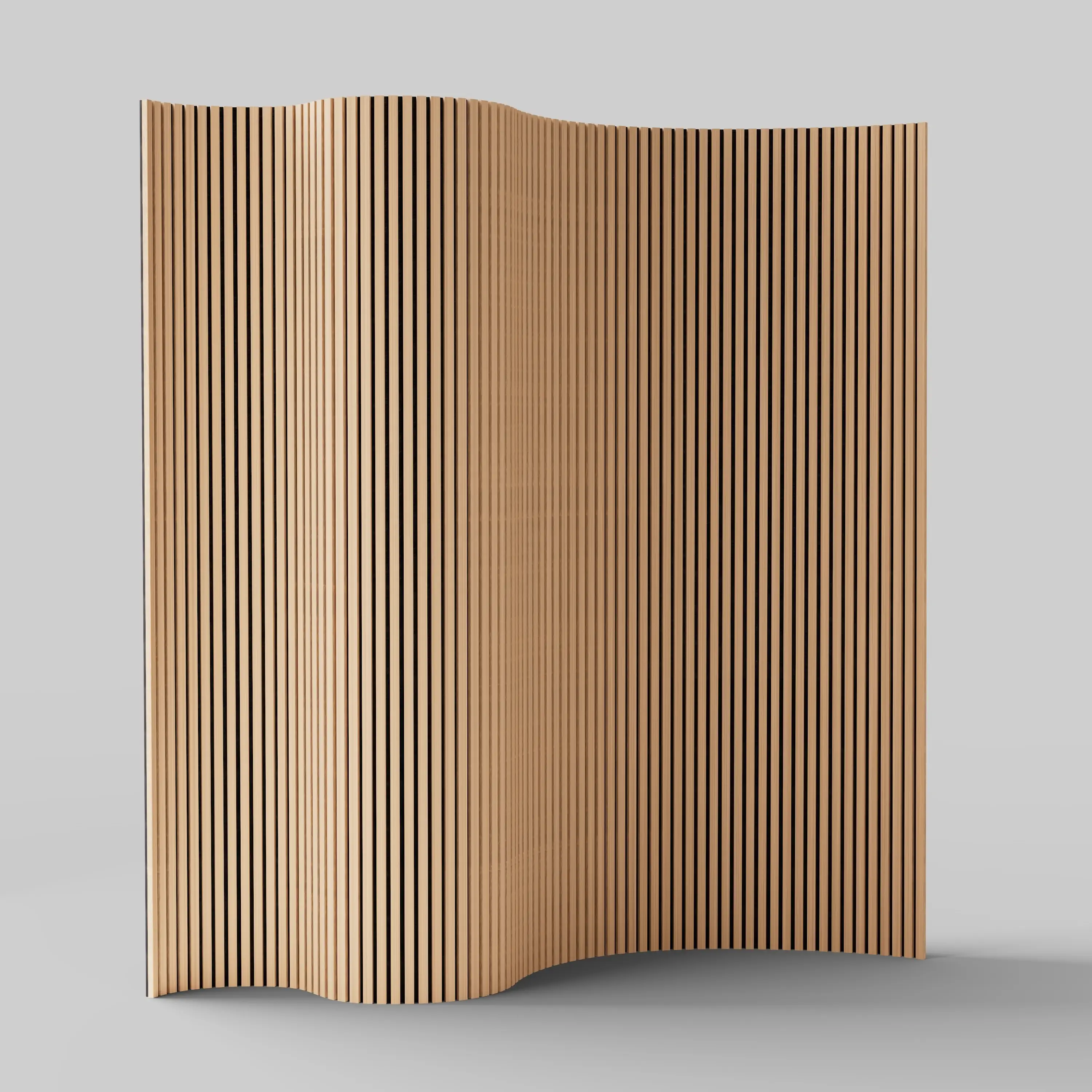 Acoustic Bendable Wooden Wall Panels Curly Soundproof Slat Akupanel 1