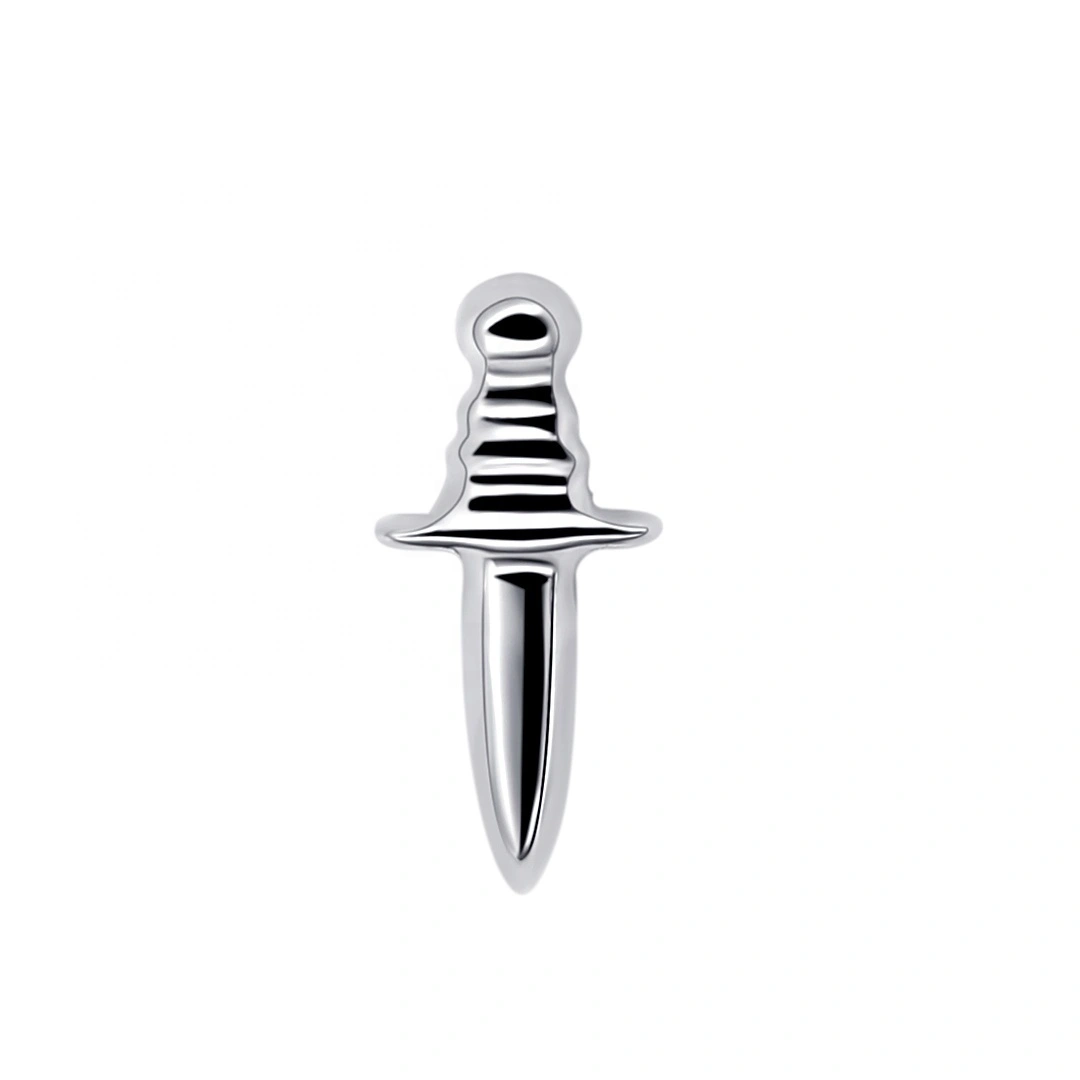 Eternal Metal Implant Grade Titanium Dagger Shaped Internally Threaded Tops G23 Titanium Piercing Jewelry 1