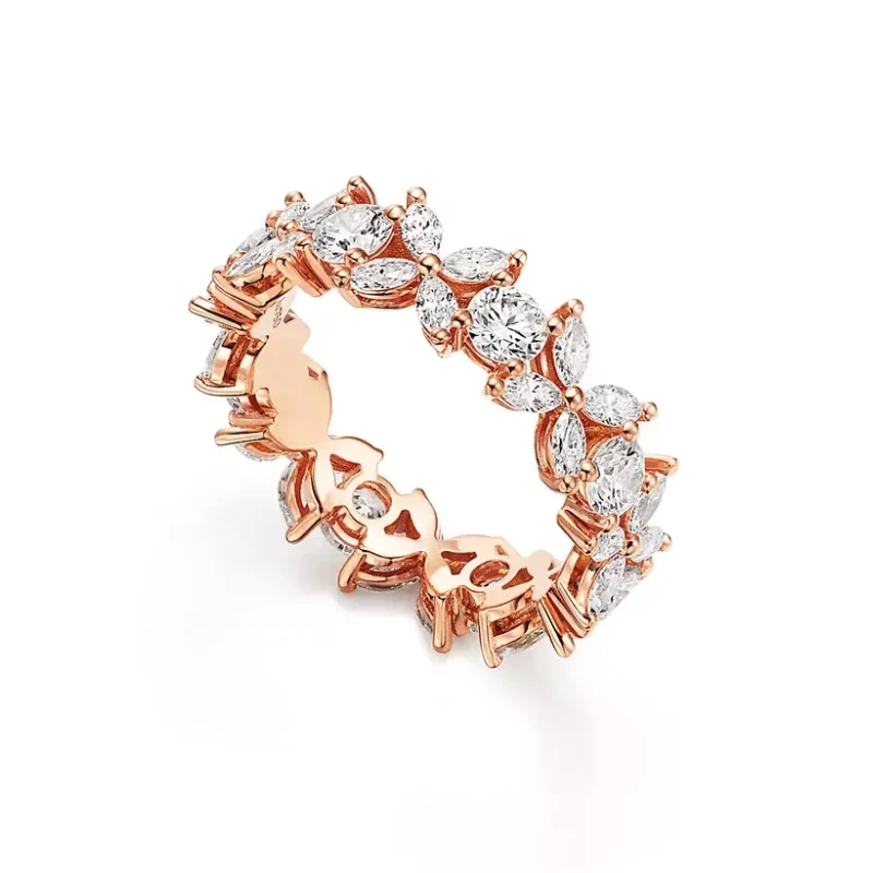 Conception florale en or rose 14K 1