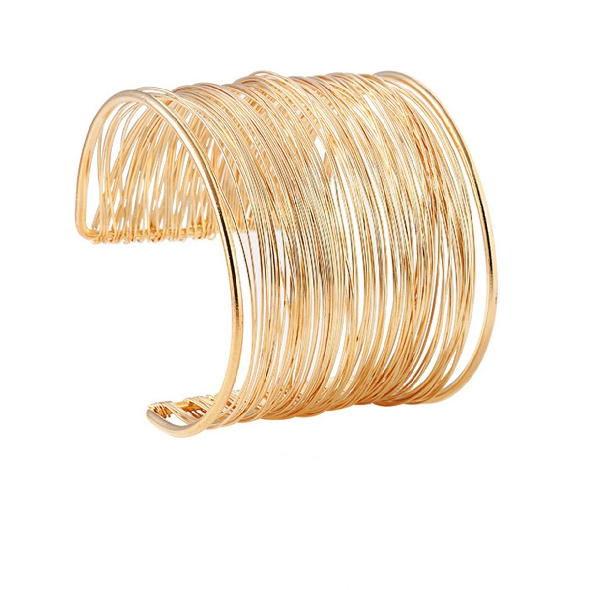 Fashion Retro Punk Gold Multi Layered Open Front Bracelet Open Bracelet Women's Jewelry Wholesale 1