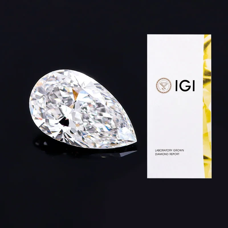 3ct Lab Diamonds Wholesale Pear Cutting Cvd Lab Grown Diamond G Color VS2 Fancy Cut Brilliant Gia Igi Certificate Diamonds 1