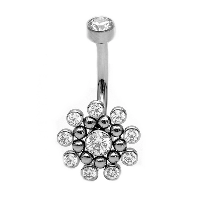 Eternal 14g Astm F136 Piercing Titanium Belly Ring 1