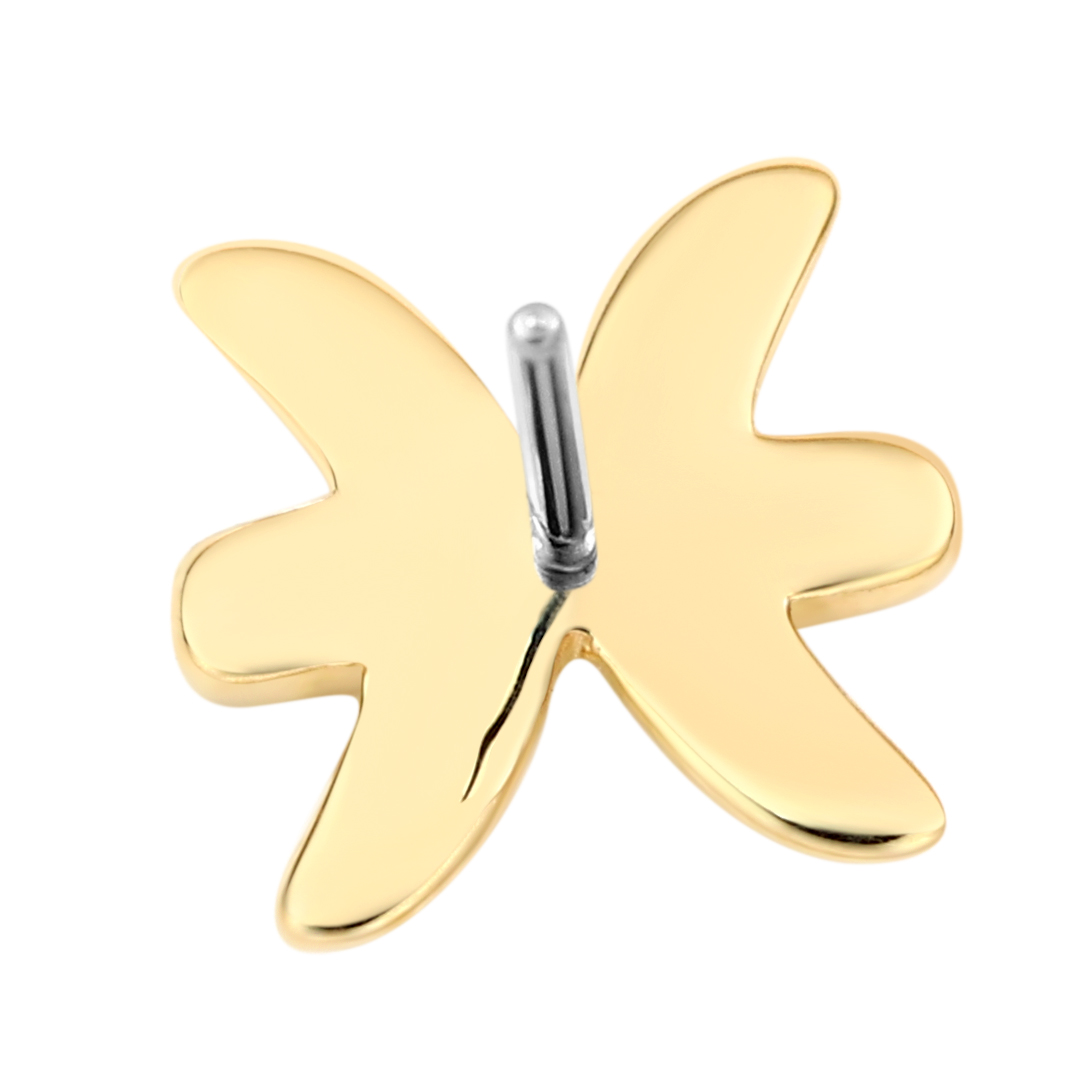 Eternal Metal 14k Solid Gold Zodiac Signs Pisces Conch Tragus<000000> Labret Nose Ring Jewelry Threadless Push In Ends Tops 6