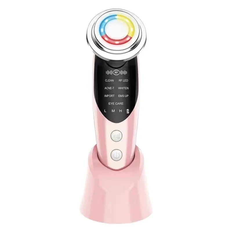 RF Face Lifting Massager Machine 7 في 1 EMS جهاز تشديد الجلد لتجديد شباب الوجه & تبييض 1