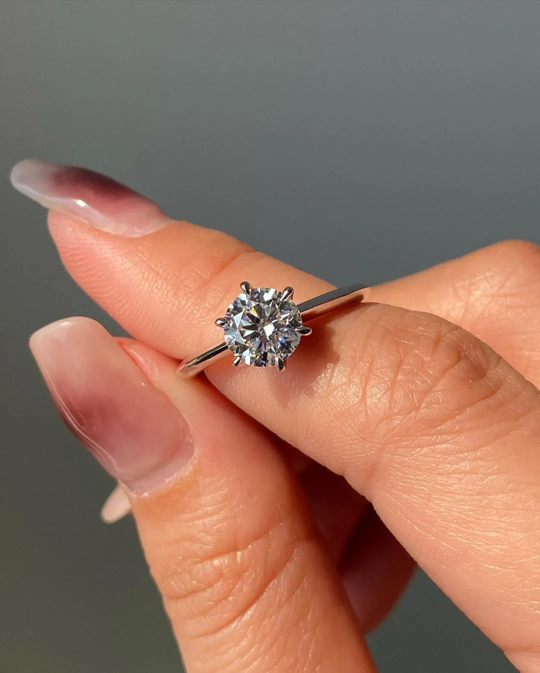 Custom Lab Grown Diamond 14k 18k Gold 2ct D Vvs Round Cut Igi Certificate Lab Grown Diamonds Engagement Gift Girlfriend Rings 1