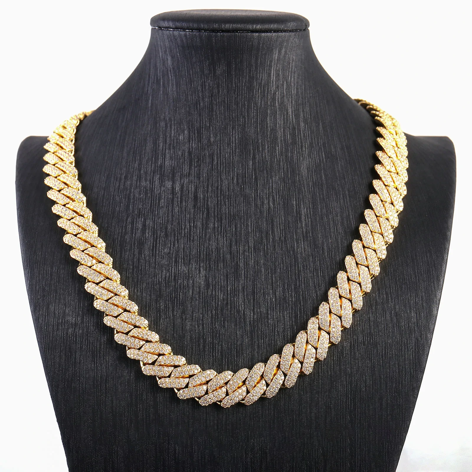 10 mm 18/20/22 pulgadas de color oro plateado collar de hielo fuera de la letra personalizada enlace de collar personalizado cadenas para hombres cadena cubana 1
