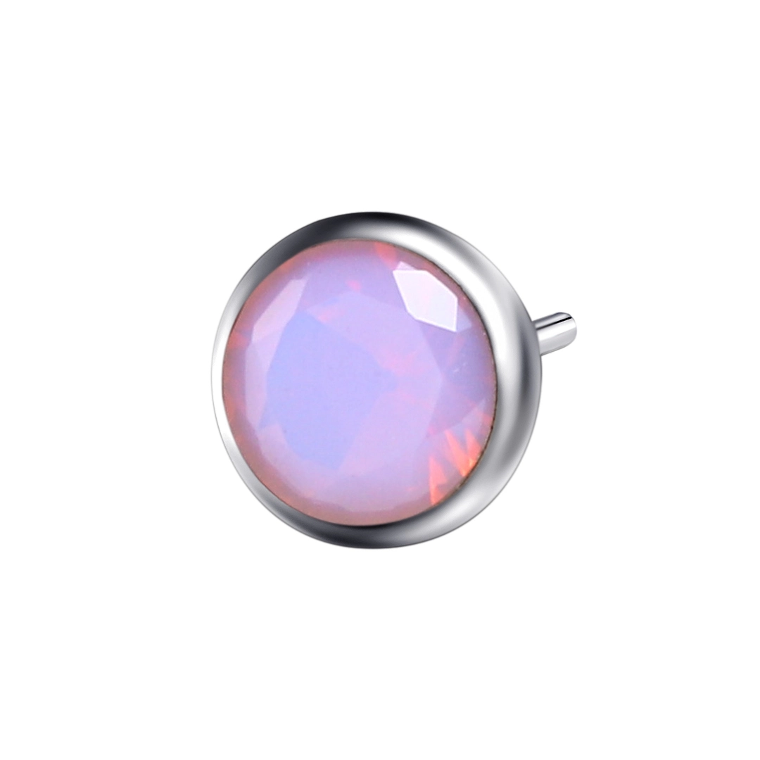 Eternal Metal F136 Titanium Piercing Round Opal Top Piercing Threadless Jewelry 1