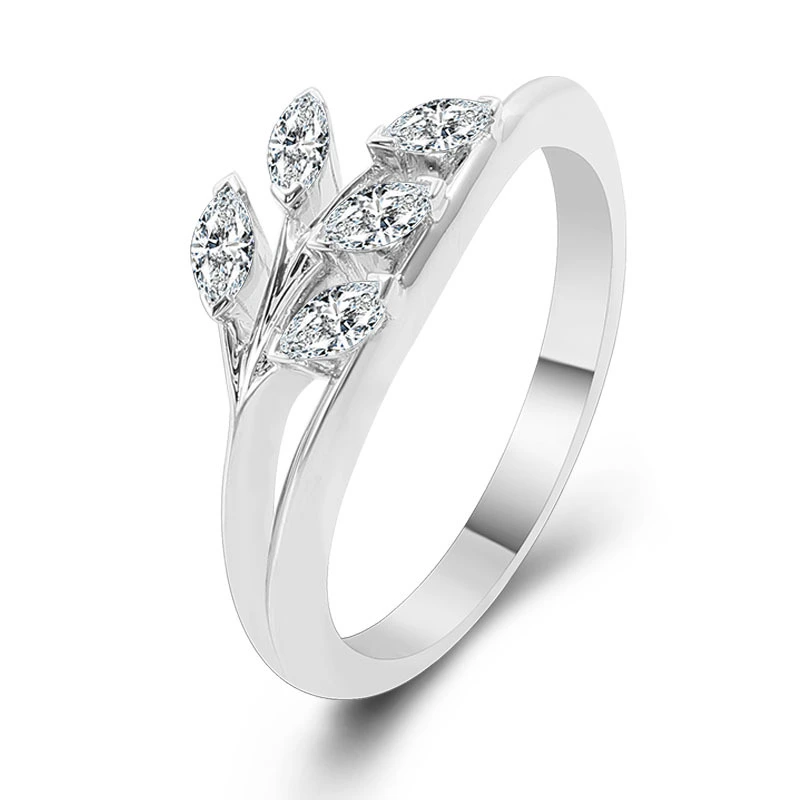 Zögere Hochzeit Schmuck Real Silber Diamant Verstellbarer Luxus feine Schmuckringe Moissanite Diamond Engagement Frauen Ring Ring 1