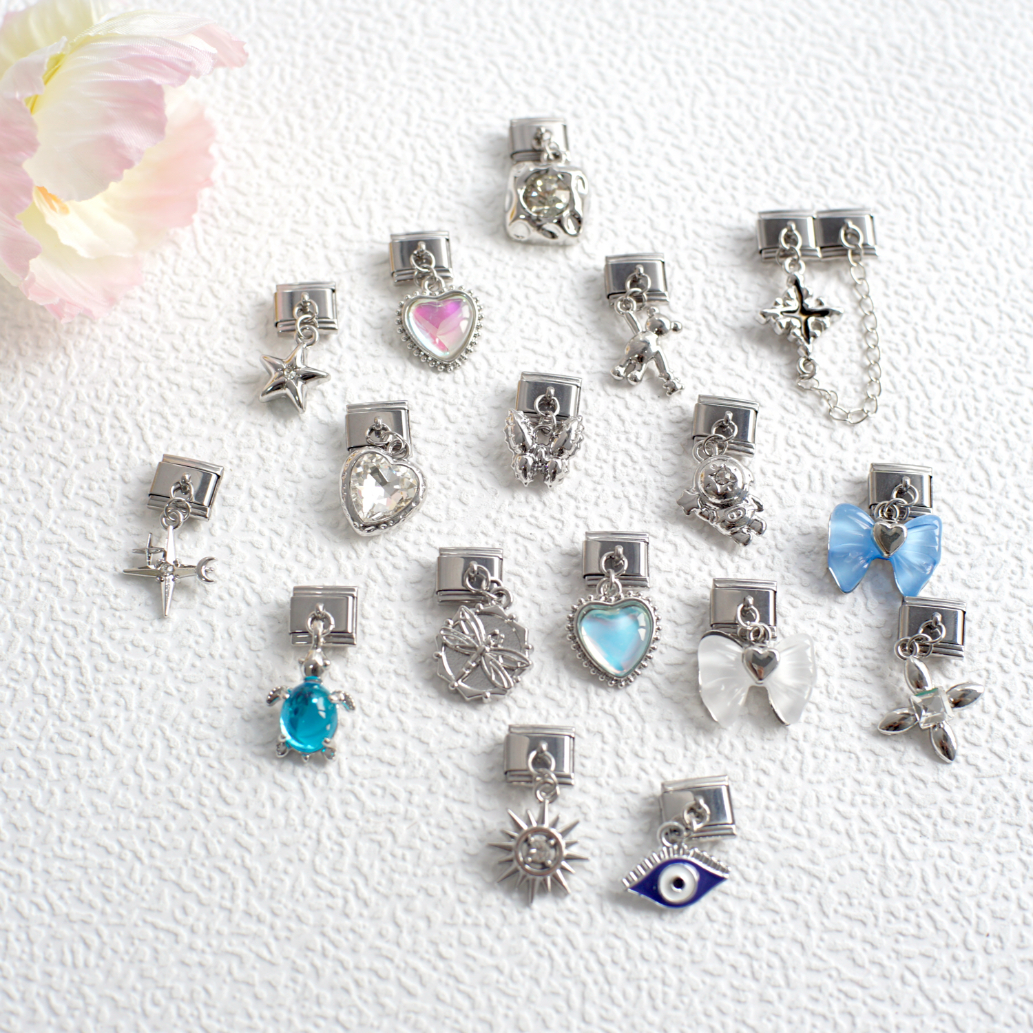 2025 Diy Personalized Multi-color Turtle Astronaut Pendant 304 Stainless Steel Italian Charm Bracelet 9mm * 10mm Module 1
