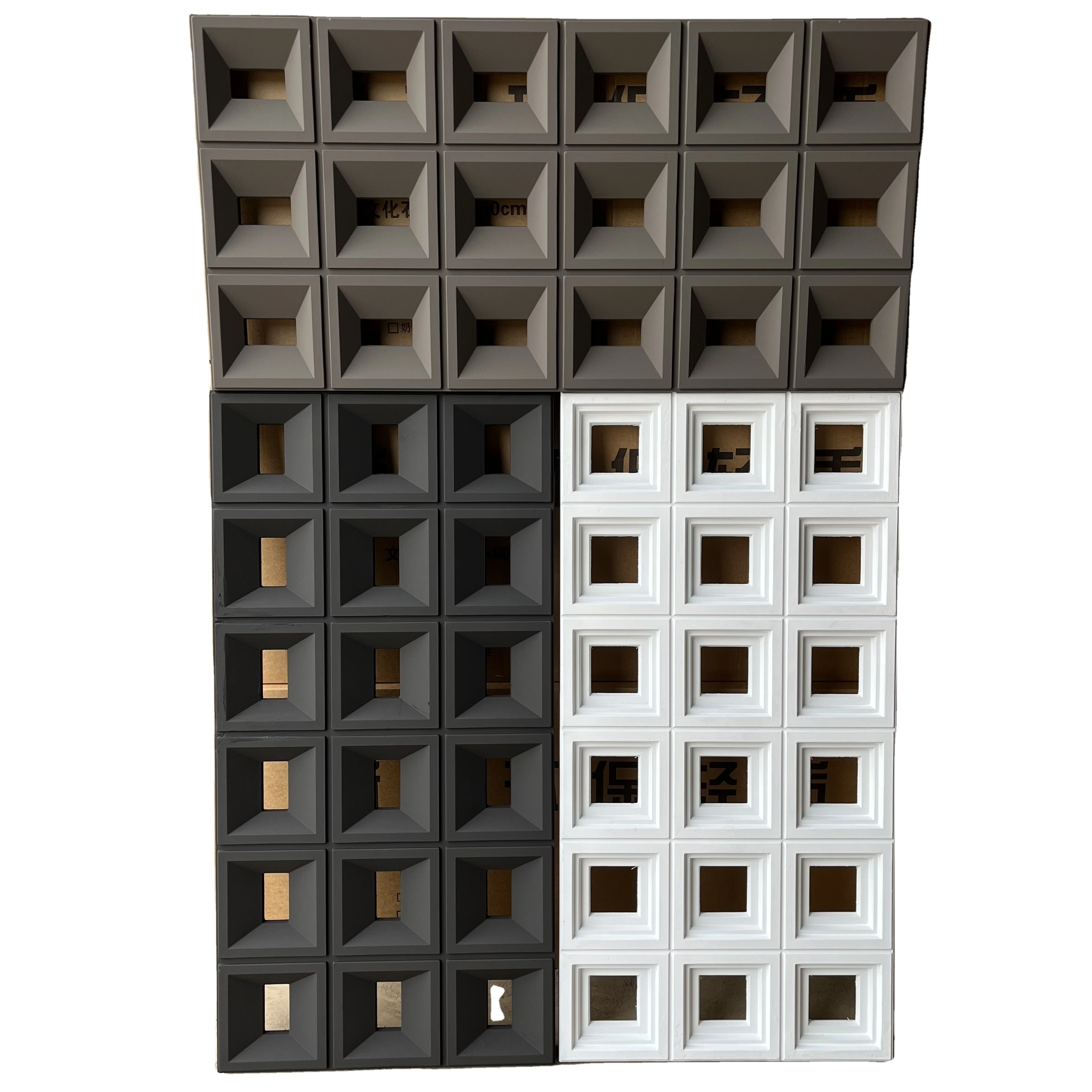 Han White Jade Lightweight 9 Blocks Pu 3d Hollow Component Wall Panels Rectangle Pu Faux Stone Panels Fireproof And Waterproof 1