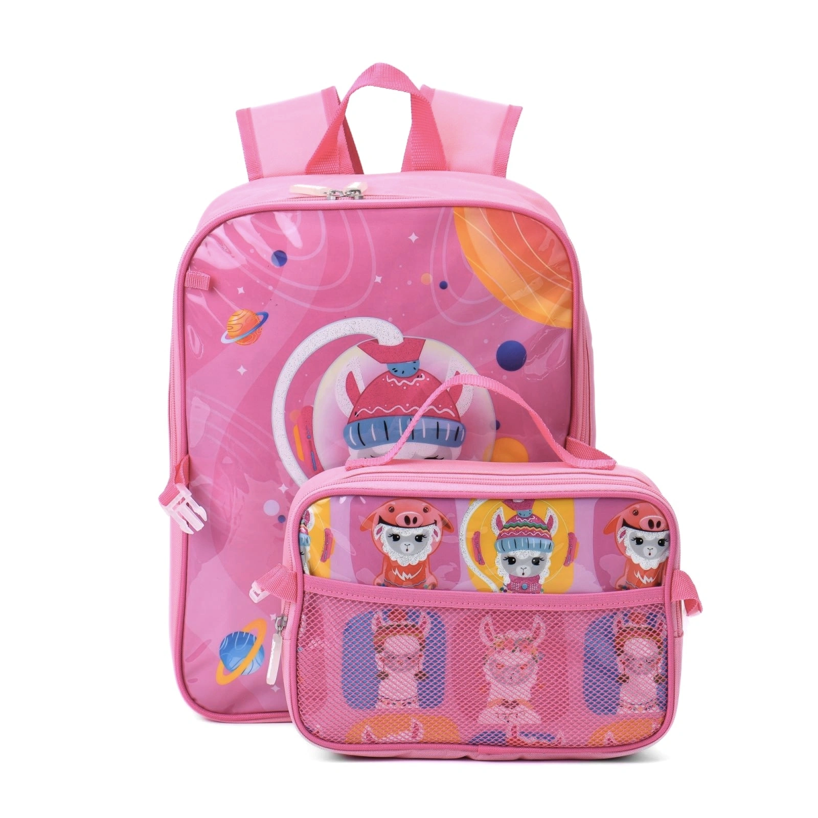 Hot Sale Star Pattern Nice Water Resistant 2 Pieces Student Shoulders Bag Back To School Bags Backpack Set For Girl 1