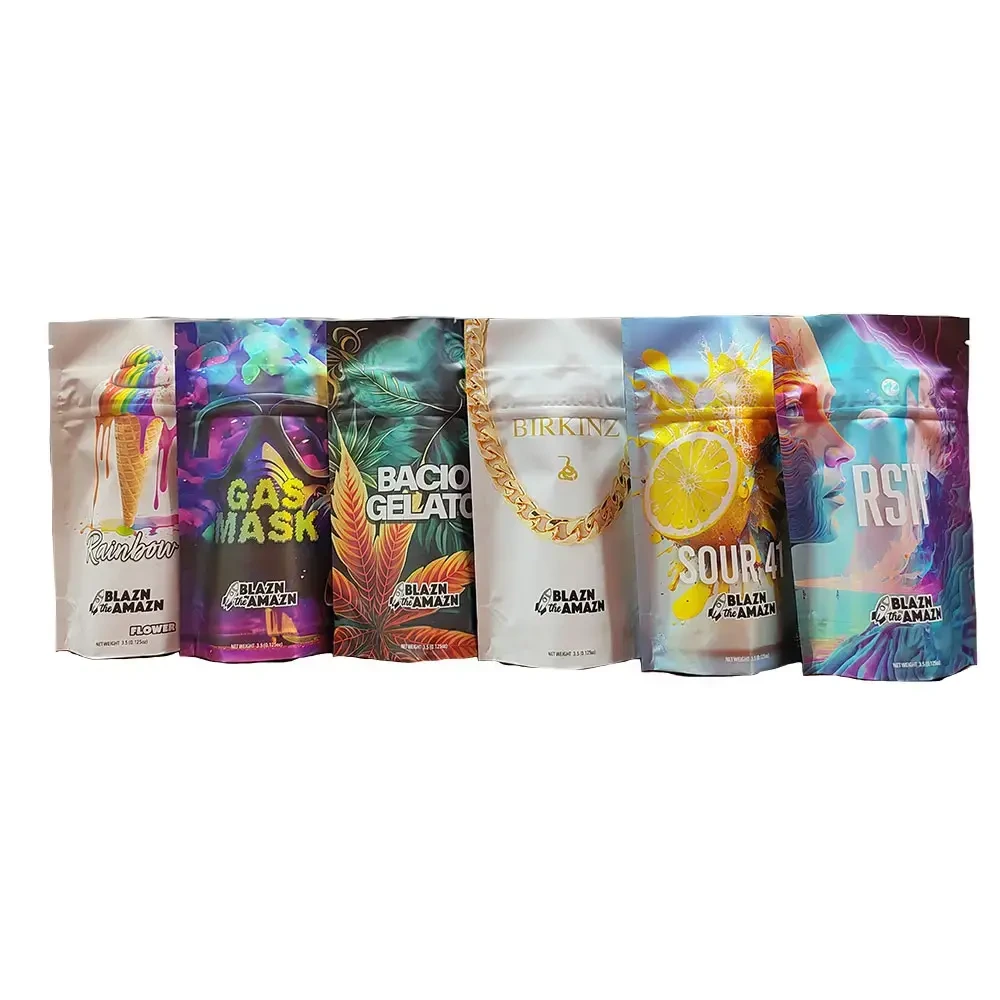 Custom Tobacco Packaging Humidifier Plastic Pouches With Zipper And Window 1