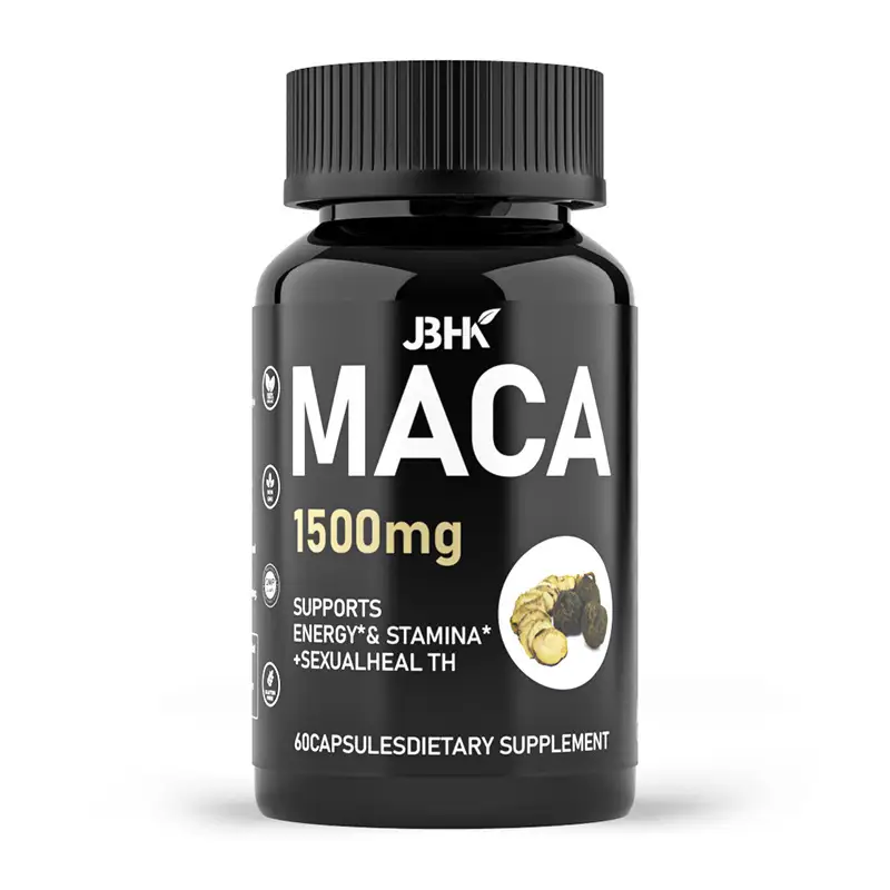Private Label Organic Black Maca Root 1500mg Unisex 1