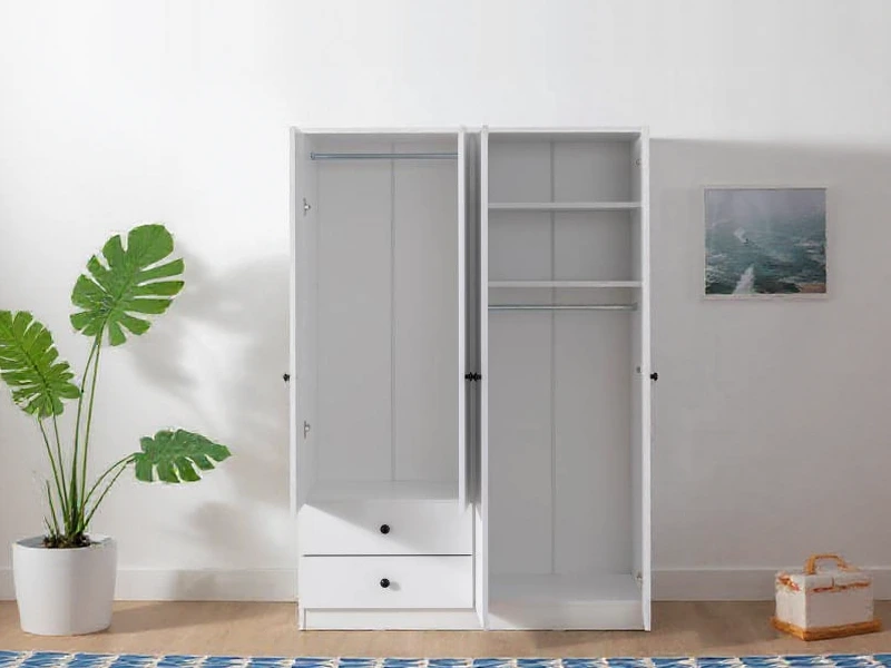 Armoire à vêtements de couleur blanc moderne garde-robe 1