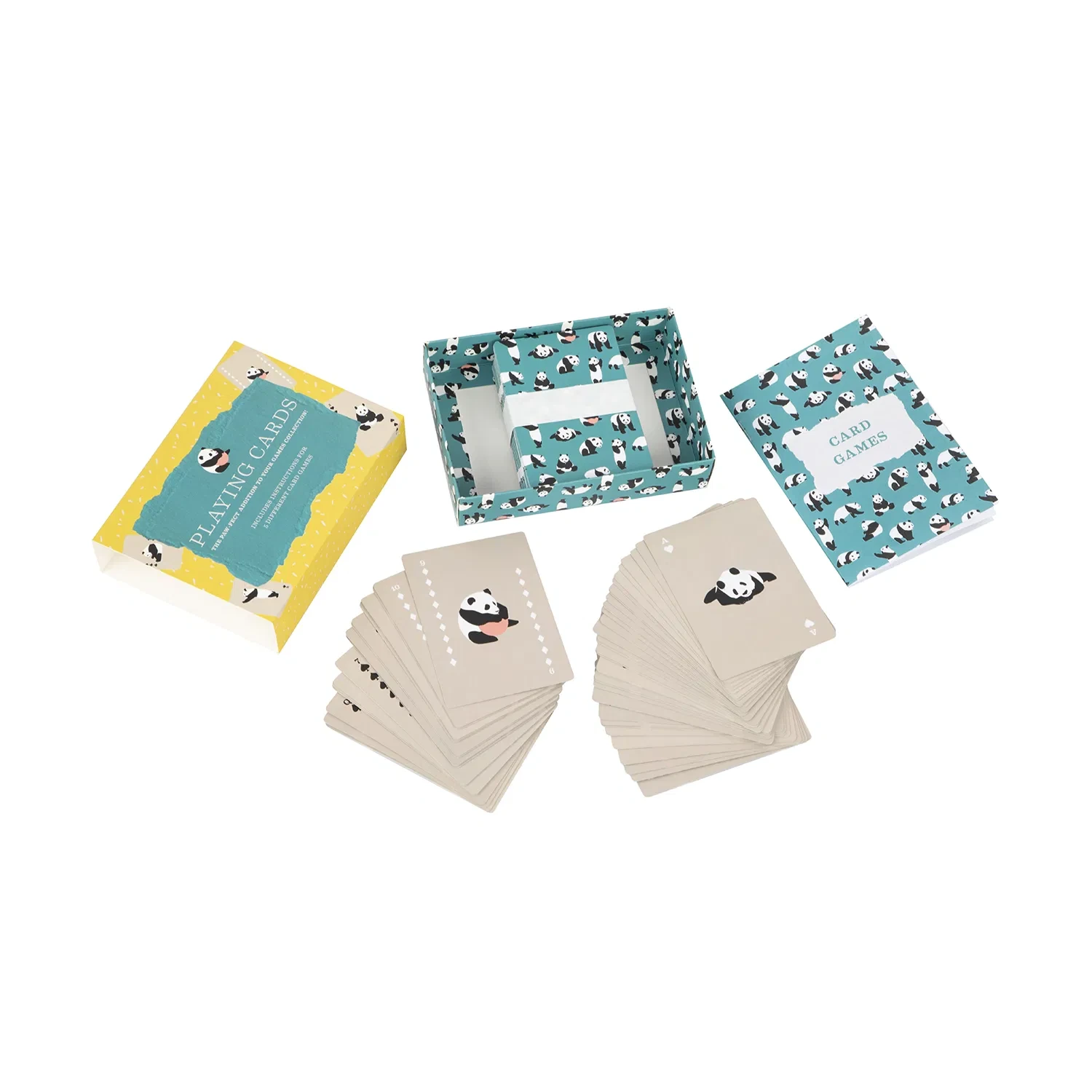 Colorful Panda Playing Cards in Sustainable Packaging Design Game Card Playing Cards Paper Cards Packaging 1
