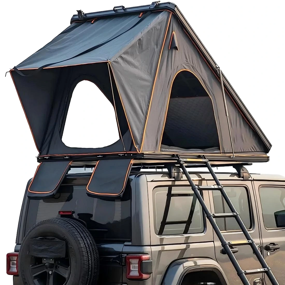 Camping And Hiking Hard Shell Clamshell Design Customizable Aluminum Outdoor Car Rooftop Tent 1