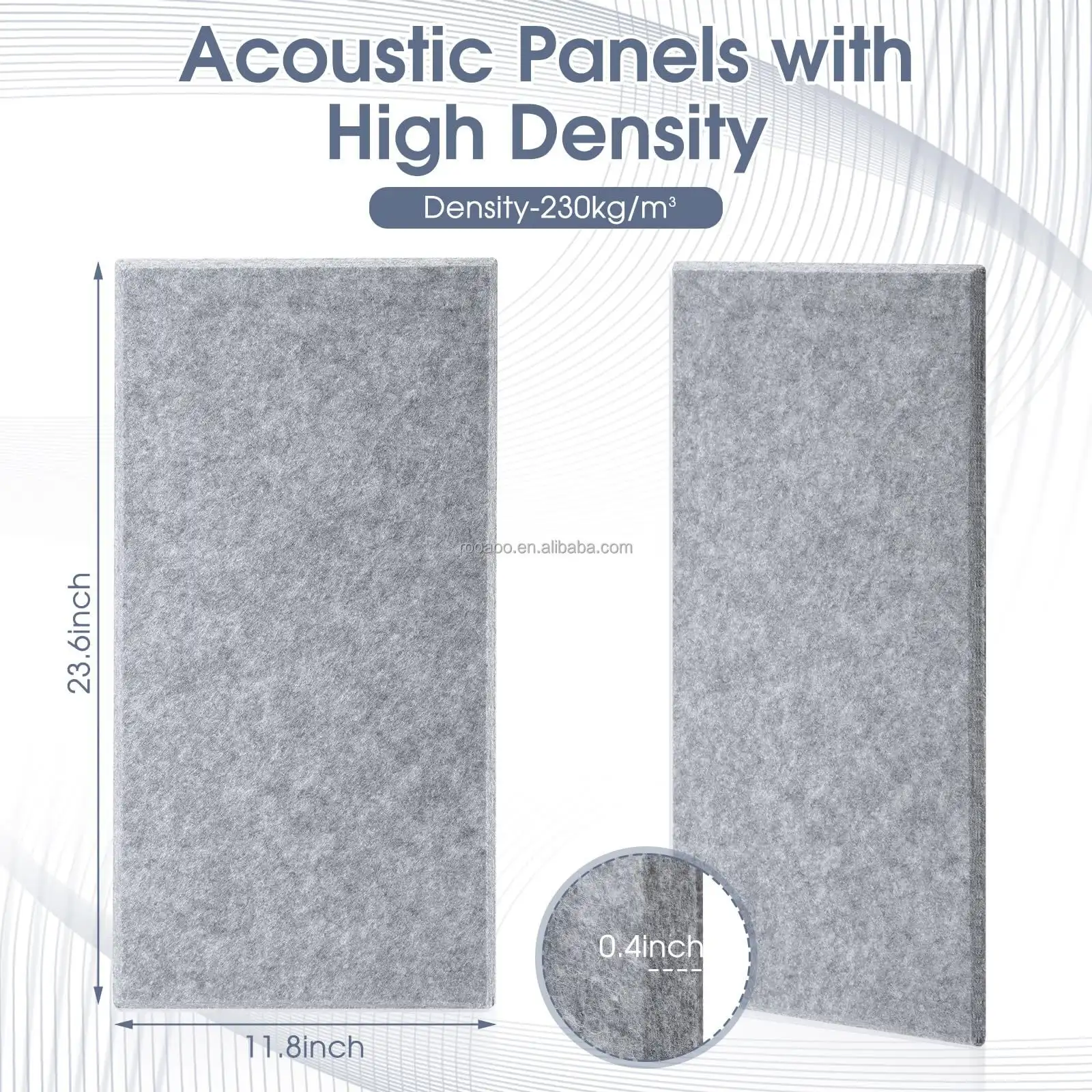 Panneaux acoustiques colorés en PET pour l'absorption acoustique des murs et la décoration intérieure 1