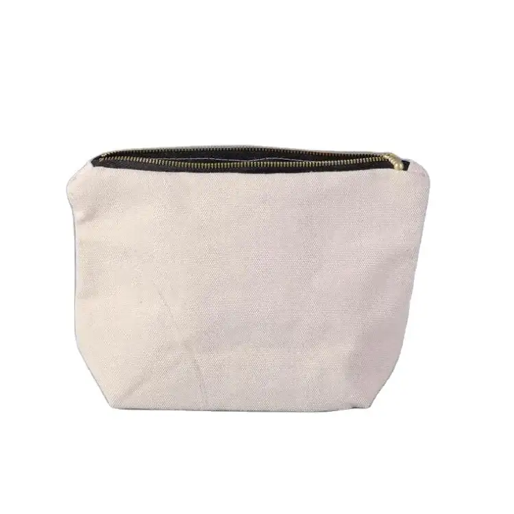 Custom Logo Letter Pattern Eco-Friendly Cosmetic Bag Pencil Case Canvas Tote Bag 1