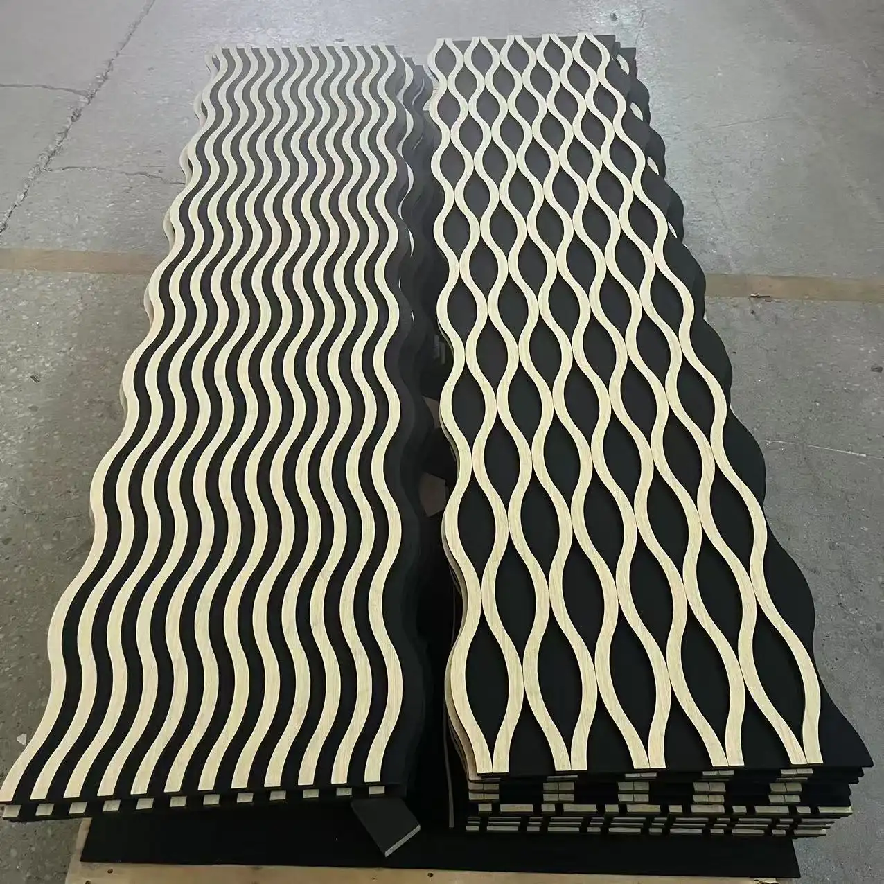 2025 3D Wood Slat MDF Acoustic Panels, Wood Veneer Sound Absorbing Board 1