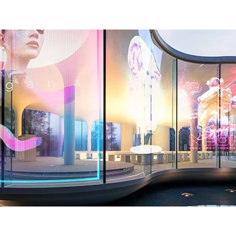 P6.25 Thin Flexible LED Display for Shopping Mall Window Advertising 1