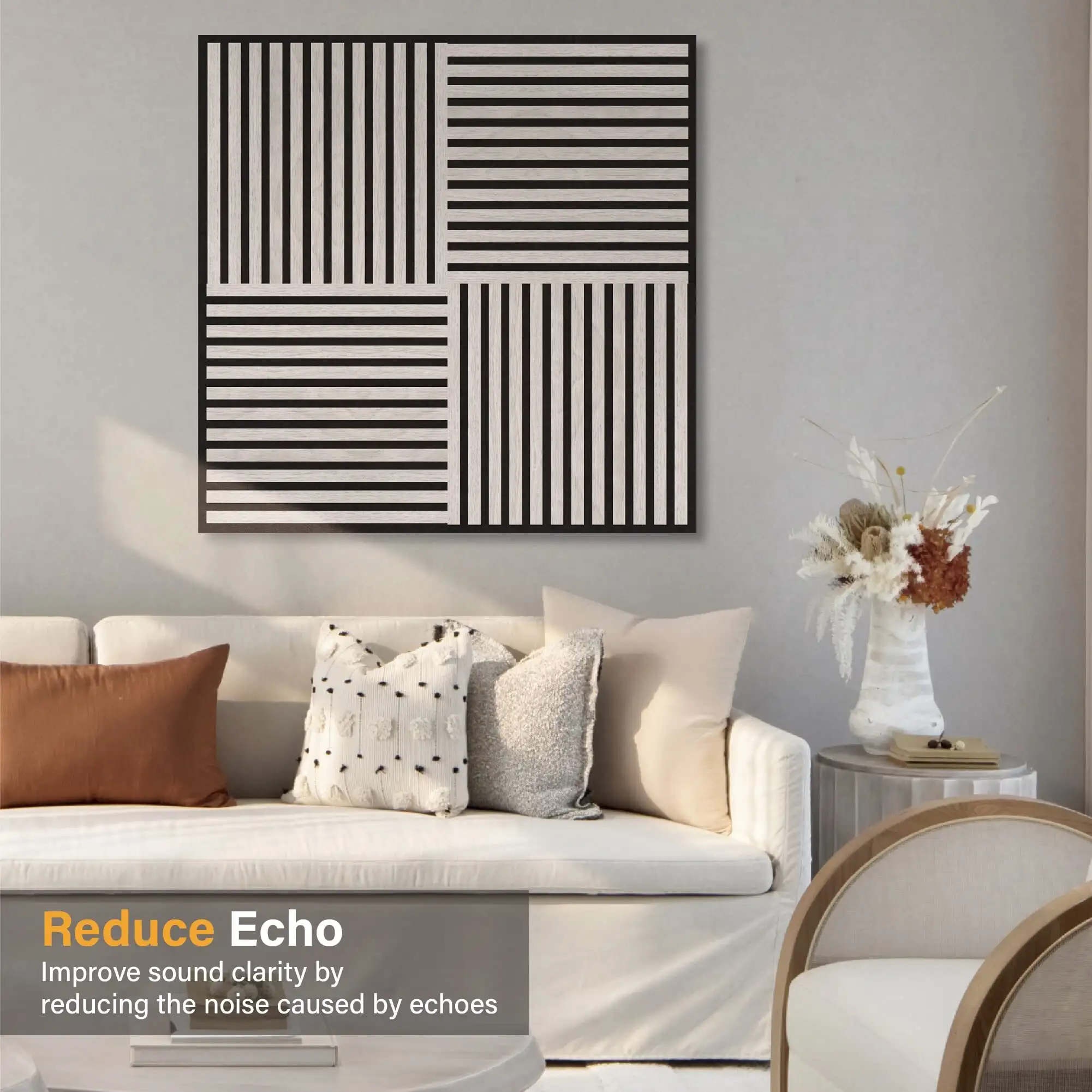 60x60cm Real Wood Veneer Acoustic Panel for Interior Decoration 1