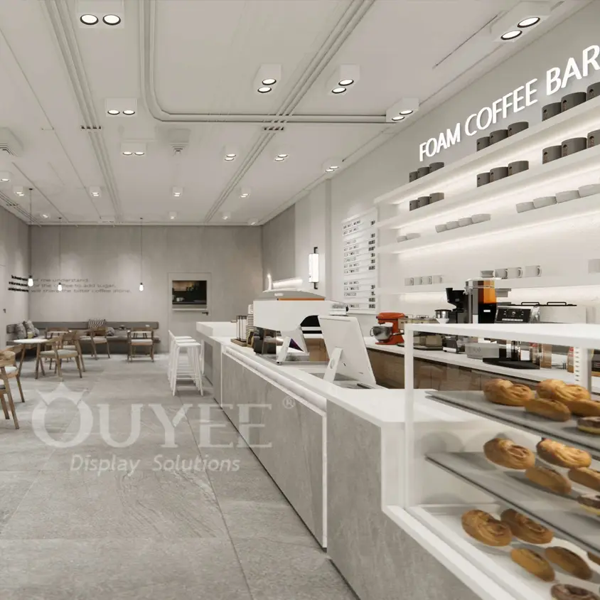 Café-Inneneinrichtungen, Möbel und Bartheken 1