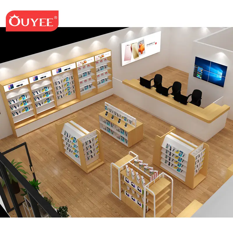 Vetrina espositiva per negozi di telefonia mobile - Arredamento per negozi di telefonia mobile 1