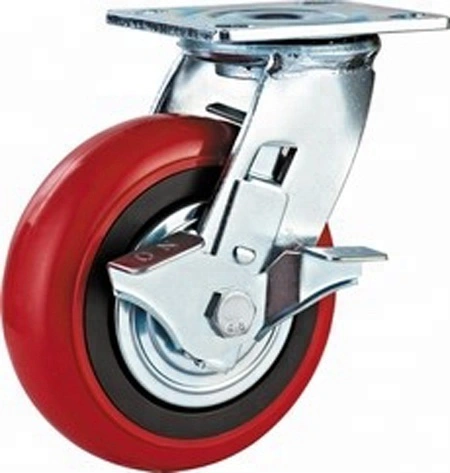Korea Style 100mm Heavy Duty Caster Wheel With Side Brake 1