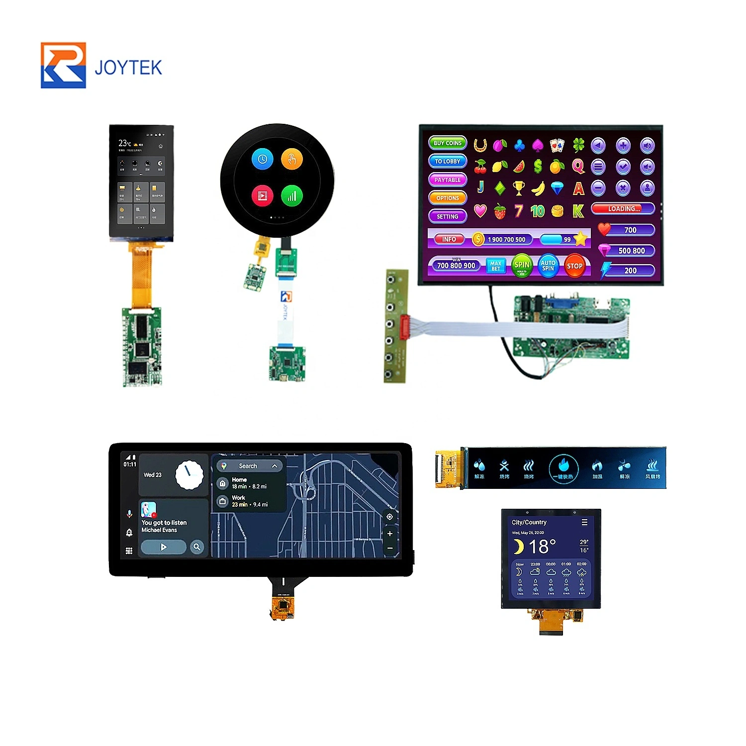 Custom Capacitive Touchscreen Display Modules in Various Sizes, 2.4-14 - Rjoytek 1