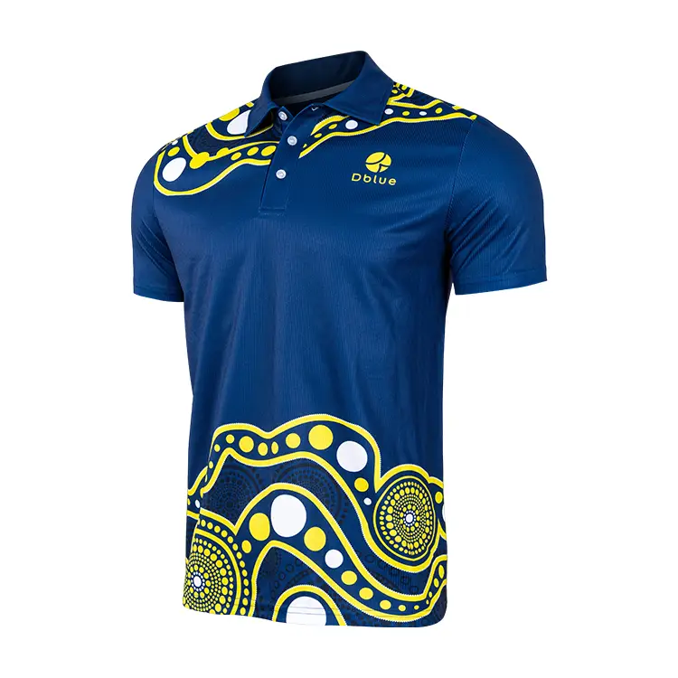 2025 New Custom Logo Performance Quick Dry Polyester Golf Polo Shirts Factory Price 1