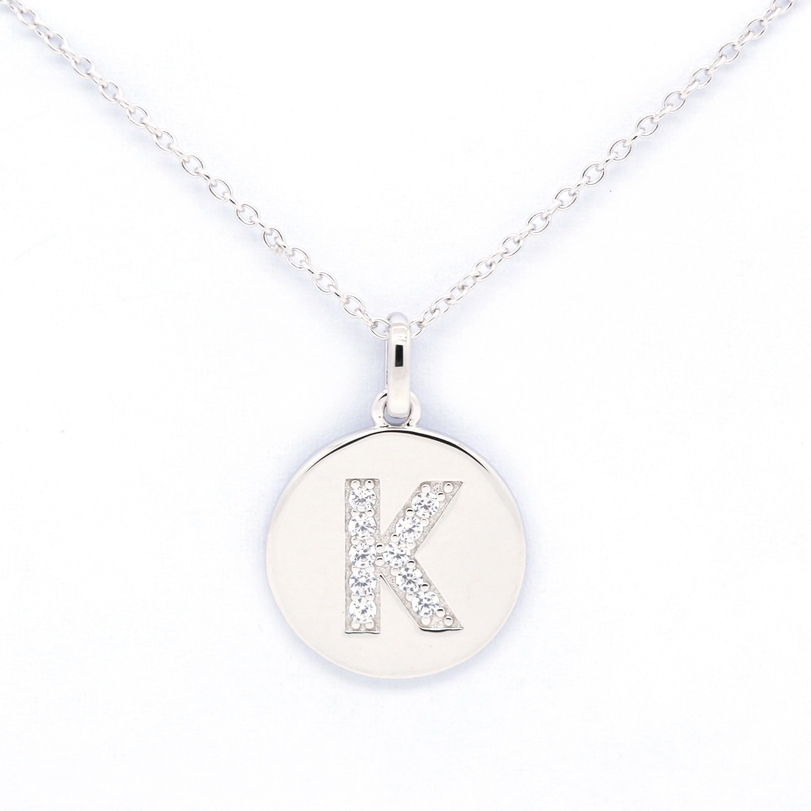 Fashion Zircon Diamond Round Pendant Necklace 925 Silver Sterling Jewelry Women 1