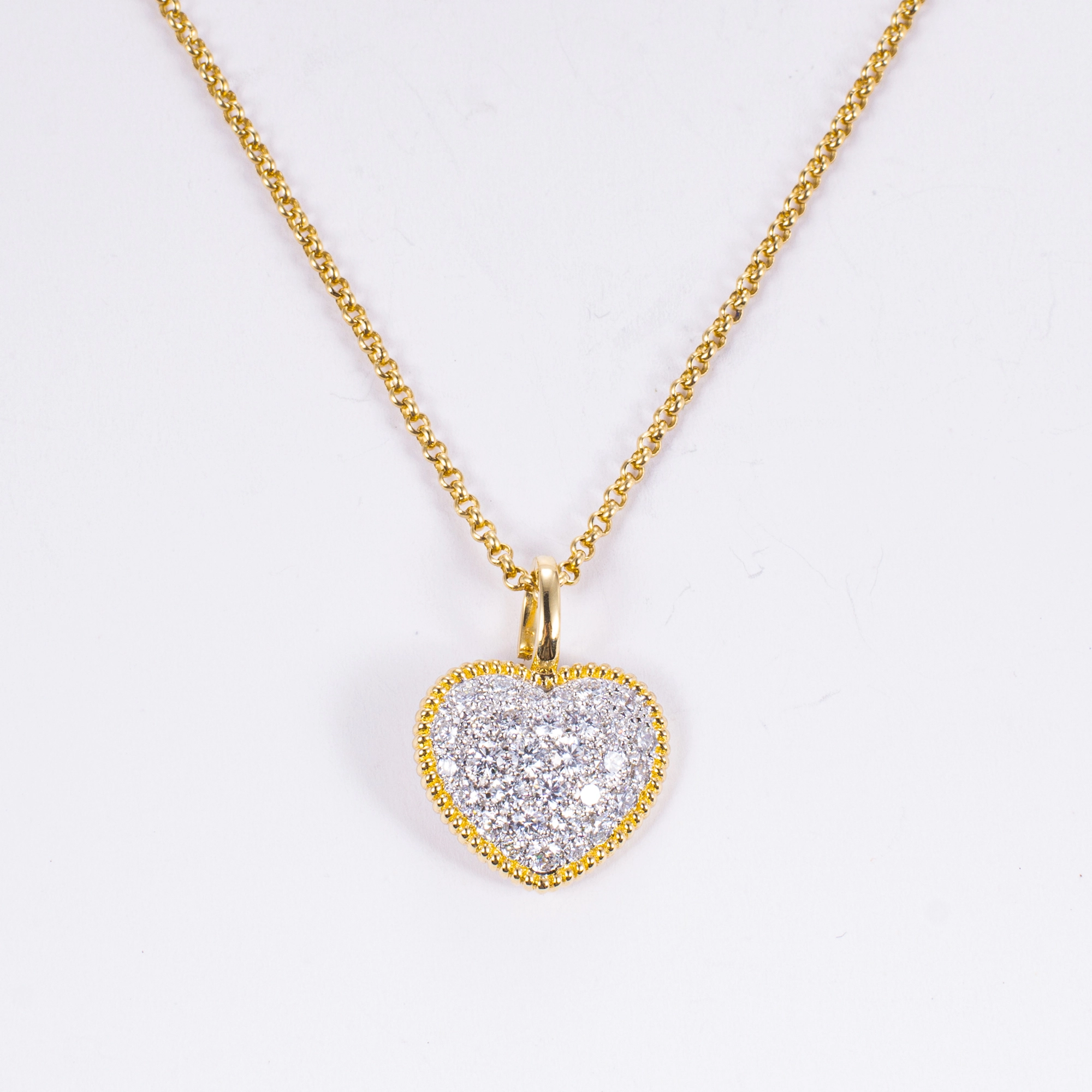 Sophisticated Heart-inspired Lab-grown Diamond Necklace 18k Solid Gold,Timeless Luxury,Ideal For Gala Events,Anniversaries 1
